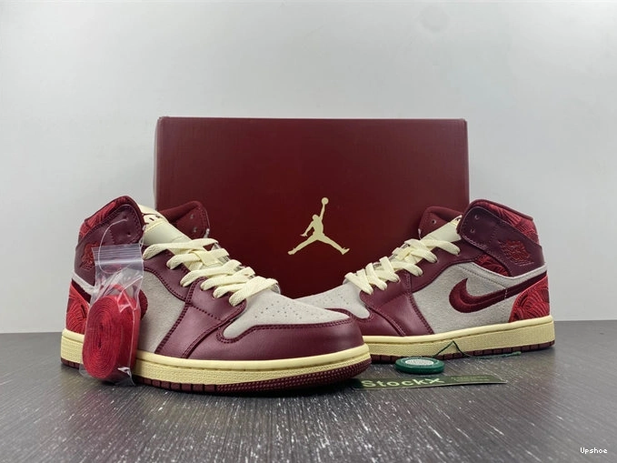 Mid Tiki DZ2820- Red SE Leaf Effortless 1 Jordan Team 3684 1014